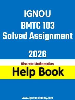 IGNOU BMTC 103 Solved Assignment 2026